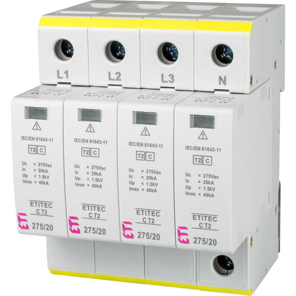 ETI TEC C T2 275/20 (4+0) 4p Обмежувач перенапруги