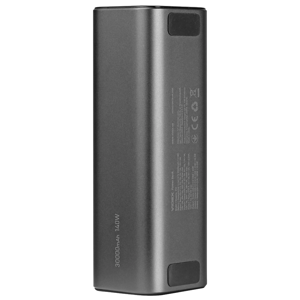 VIDEX VPB-316 PD140Вт 30000мА•г Повербанк - Зображення 3