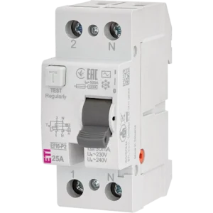 ЕТІ 2р EFI6-P2 25/0,03 тип AC (6kA) Реле диференційне (ПЗВ)
