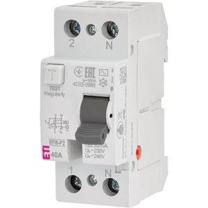 ЕТІ 2р EFI6-P2 40/0,03 тип AC (6kA) Реле диференційне (ПЗВ)