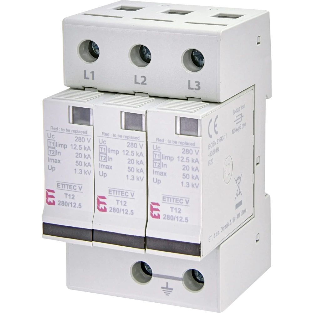 ETI TEC V T12 280/12,5 (3+0) Обмежувач перенапруги