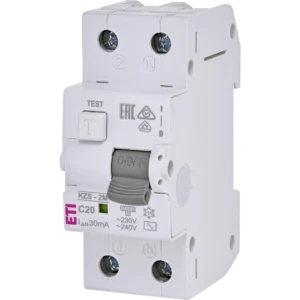 ЕТІ KZS-2M C 20/0.03 10kA Дифавтомат