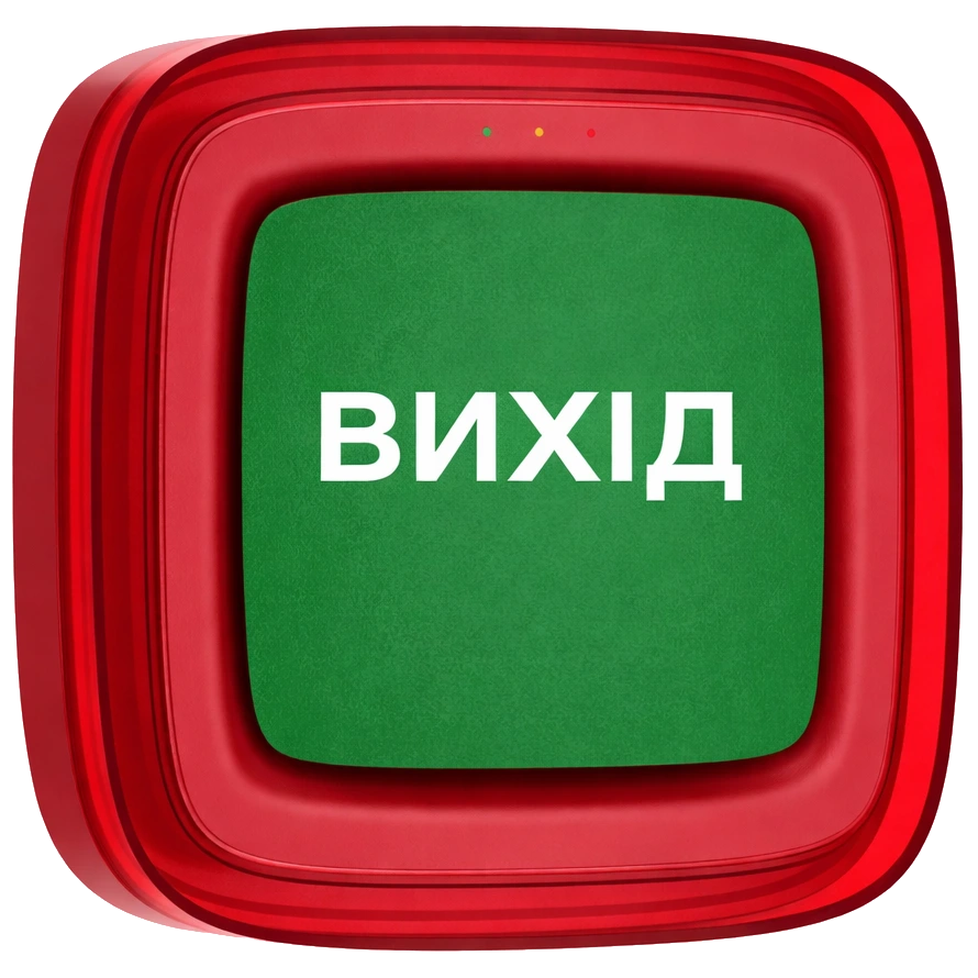 Ajax EN54 FireProtect (Sounder/VAD) red пожежний світлозвуковий "ВИХІД" Cповіщувач