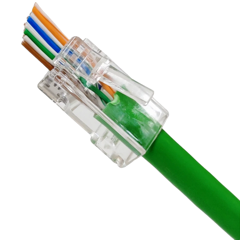 зі наскрізними отворами 100 шт Конектор UTP RJ45 кат. 6