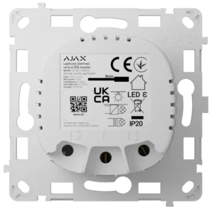 Ajax LightCore (Dimmer) vertical [55] (8EU) ASP white Бездротовий розумний сенсорний димерний вимикач світла