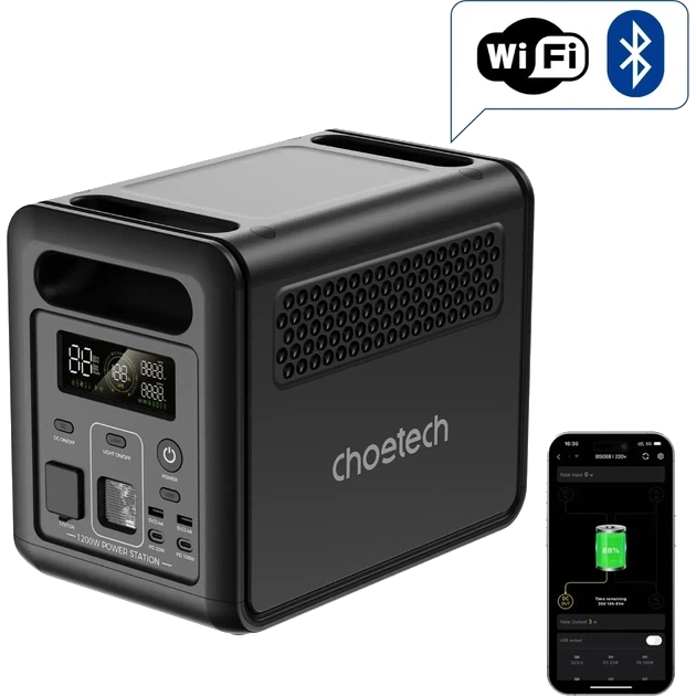 Choetech BS068-EU-BKGY 1024 Вт·год 1200 Вт Портативне джерело живлення - Зображення 4