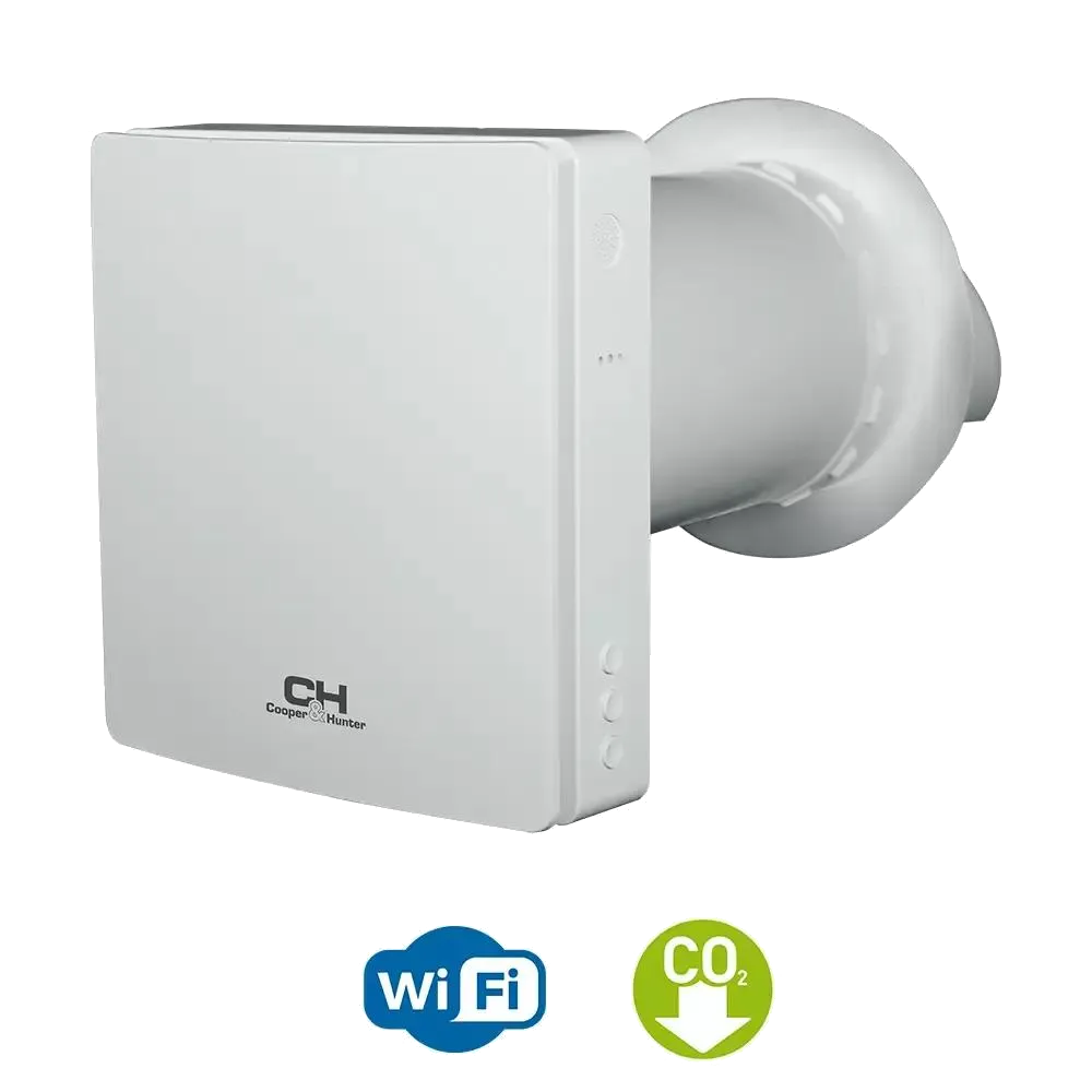 Cooper&Hunter Easy Vent 60м3/г Wi-Fi датчик СО2 Wi-Fi Рекуператор - Зображення 3