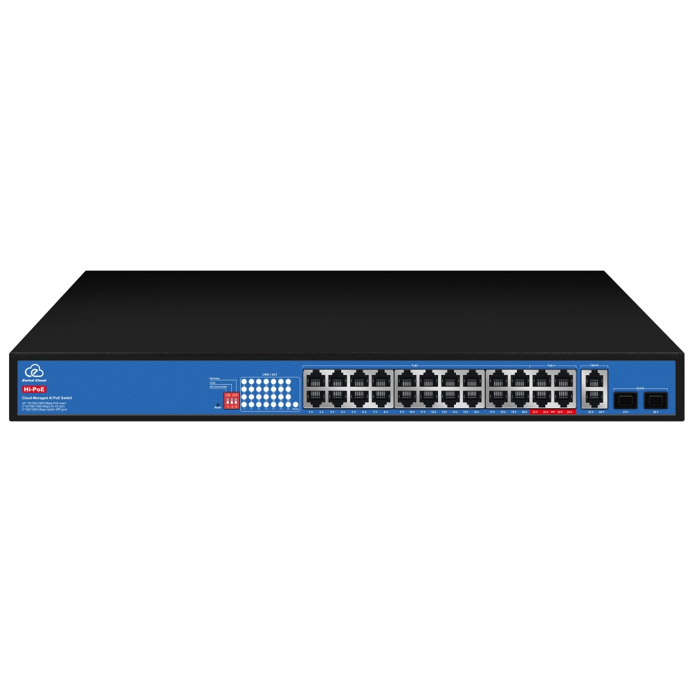 Ewind EW-ES3028CGSH-AP AI PoE Комутатор 28 портів керований хмарно