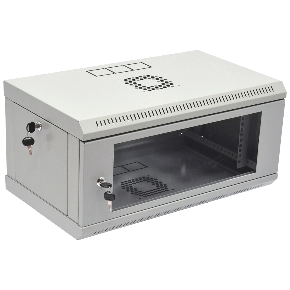 19" 4U 600x400x284мм акрилове скло, сірий Шафа