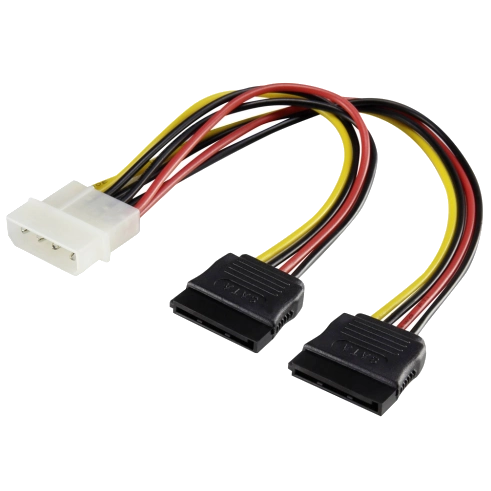 SATA (4P-2xSATA) 0.2м Перехідник-дільник живлення