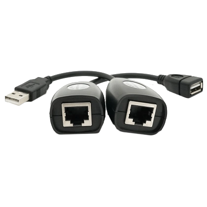 RJ-45 to AM + RJ-45 50 м Подовжувач USB 2.0 сигналу F/UTP - Зображення 3