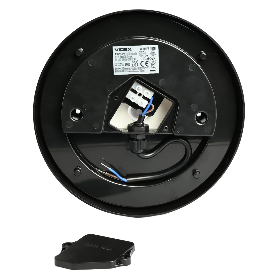 VIDEX ART IP65 15W 5000K Black LED світильник - Зображення 3